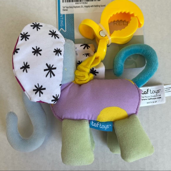 Taf Toys Baby Clip On Elephant Toy - Picture 4 of 4